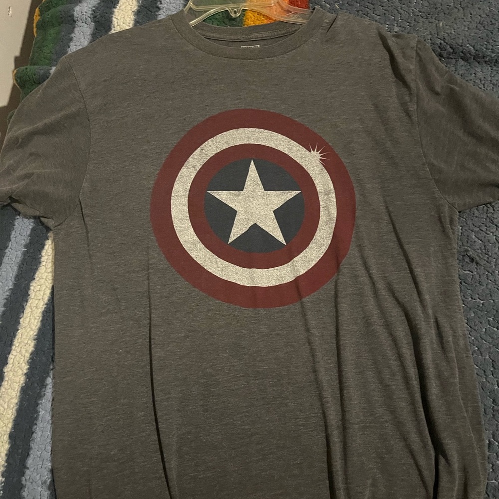 Marvel Gray Captain America Shield Tee